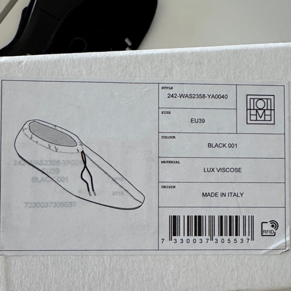 Toteme Black Lux Viscose Slip-On
